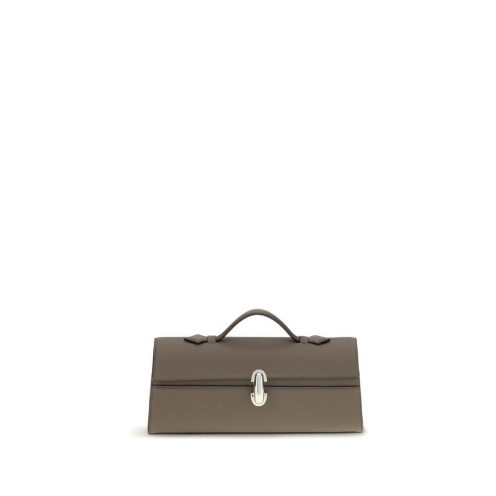 Savette Brown Calf Leather Bos Taurus Clutch Women's Bag